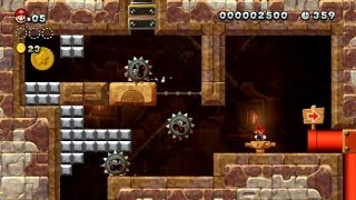 New Super Mario Bros. U -- Third Star Coin in Stoneslide Tower