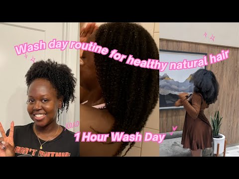 My 1 HOUR Wash Day Routine for Healthy Natural Hair | Type 4 Hair Start to Finish: Healthy Hair
