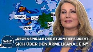 HEFTIGER STURM RAUSCHT AUF DEUTSCHLAND ZU: Orkantief "Luise"  ‒ Ab Nachmittag wi