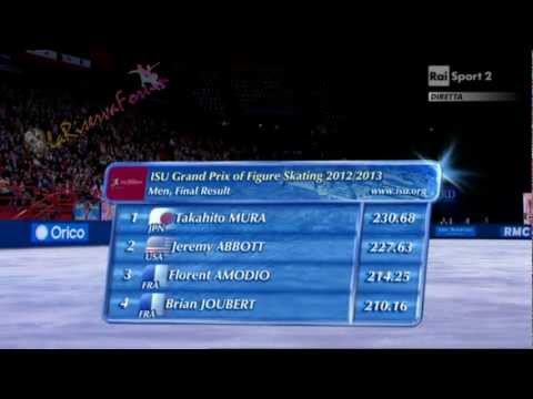 ISU Trophée BOMPARD 2012 -9/9- MEN FS - FINAL RESULTS - 17/11/2012