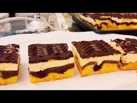 Donauwelle / ganz einfach selber backen, Blechkuchen Rezept