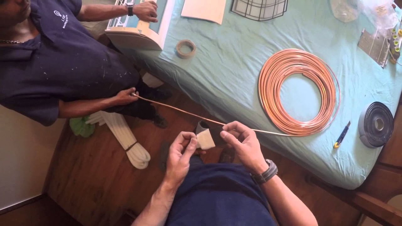 Video Aula - Instalação de ar condicionado com tubulação embutida sem cortar a parede