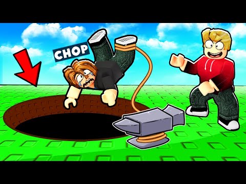 ROBLOX CHOP AND FROSTY JUMP INISDE THE HOLE WITH WEIGHTS