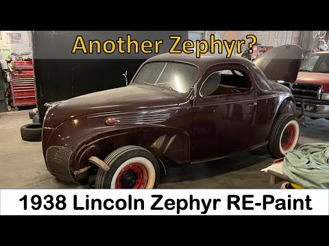 Personal 1938 Lincoln Zephyr Part 1 - Body Paint of a  Lincoln Zephyr V12 Coupe