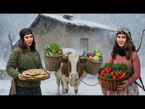 A Snowy Day in a Mountain Village | Winter Cooking & Daily Life