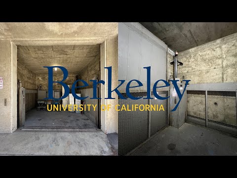 GIGANTIC & UNIQUE One Of A Kind Rotary Hydraulic Freight Elevator - McCone Hall, UCB - Berkeley, CA