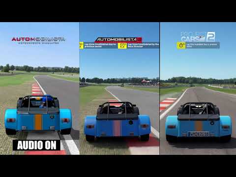 Automobilista vs Automobilista 2 vs Project CARS 2 (Caterham Seven 620R)