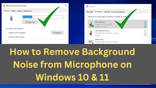 How to Remove Background Noise from Microphone on Windows 10 & 11  How
