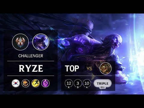 Ryze Top vs Renekton - KR Challenger Patch 9.23