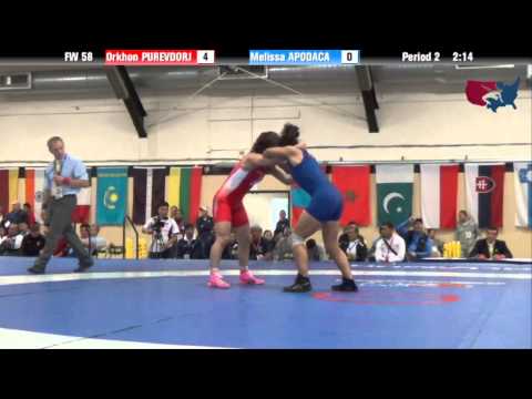 58 KG RR3 - Orkhon Purevdorj (MGL) vs Melissa Apodaca (USA)