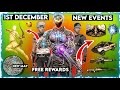 FREE FIRE 1ST DECEMBER NEW EVENTS 1ST DECEMBER EVENTS DECEMBER FREE REWARDS DECEMBER EVENTS