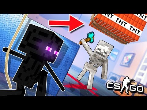 ТРОЛЛИНГ ЗЛОГО СКЕЛЕТА ИЗ МАЙНКРАФТА! ЭНДЕРМЕН VS СКЕЛЕТ! БИТВА ТРОЛЛЕЙ - МАНЬЯК CS:GO