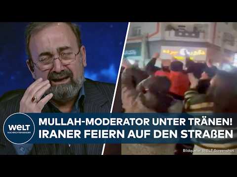 Video Thumbnail: IRAN: Moderator verkündet Chameneis Tod unter Tränen! Iraner feiern auf den Straßen Teherans