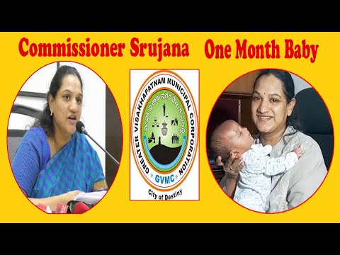 Municipal Commissioner Srujana Attending Duties With One Month Baby in Visakhapatnam,Vizagvision...