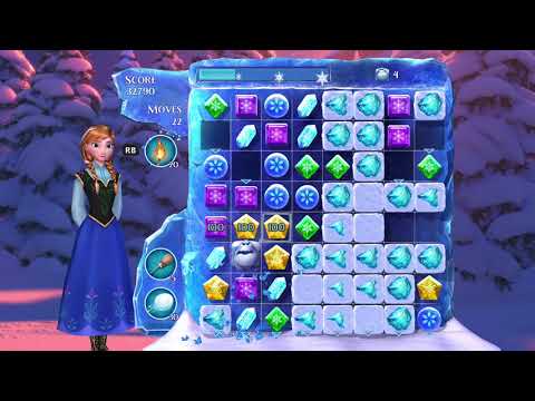 Frozen Free Fall: Snowball Fight Level 175 Walkthrough, No Power Ups