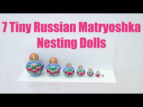 My Nesting Doll Collection #0267 – 7 Tiny Russian Matryoshka Nesting Dolls
