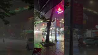 Rain Sounds on a Rainy Street at Night #relax