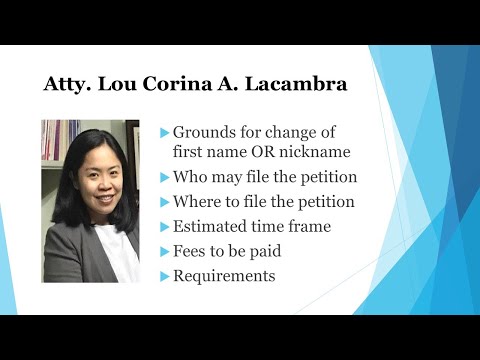 Change of First Name or Nickname