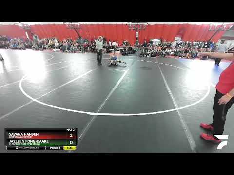 112-117 Lbs Round 3 - Savana Hansen, Wrestling Factory Vs Jazleen Fong-Baake, X-Factor Elite Wrest