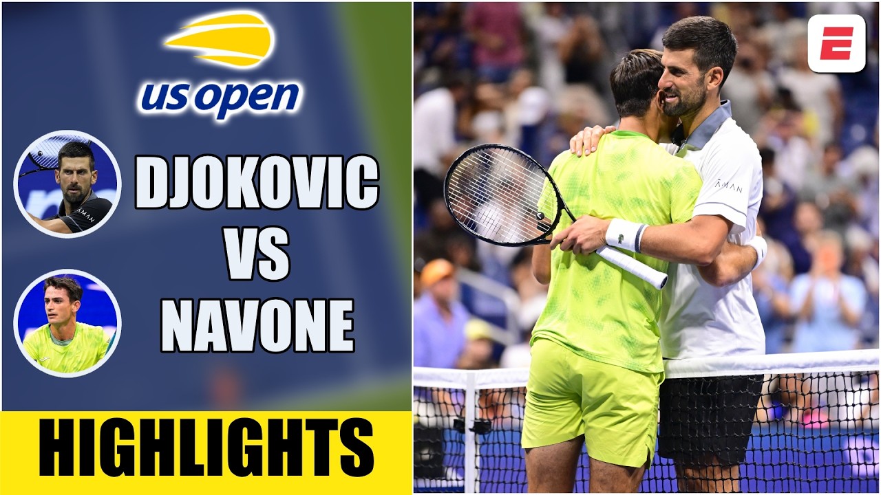 Novak Djokovic vs Mariano Navone | US OPEN 2026 | First Round | Highlights | Resumen