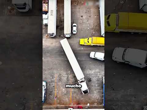 Una maniobra de aparcamiento imposible para un camión 🚛 #truckdriver #skills #parking