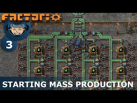 FROM ZERO TO MEGABASE - Factorio: Part 3 - STARTING THE MASS PRODUCTION