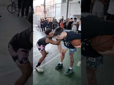 Getting Rocked In The Face During a 1v1 Makes You Move Different😂😈 #streetball #basketball