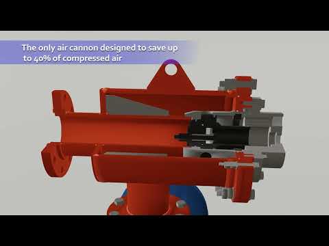 Cannone ad aria industriale AirMace™ in funzione — video