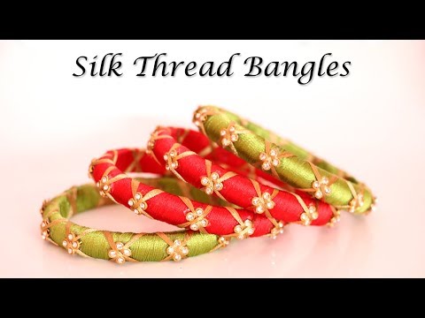 Party wear silk thread bangles/ handmade designer jewelry