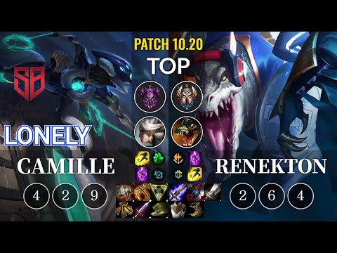 SB Lonely Camille vs Renekton Top - KR Patch 10.20