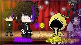 Afton Family VS Little Nightmares || FNaF Gacha Life Singing Battle ||