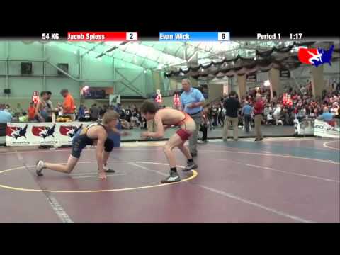 Jacob Spiess vs. Evan Wick at 2013 FILA Cadet Nationals - FS