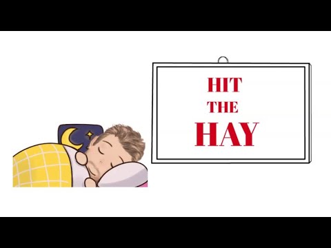 English Tutor Nick P Idioms (548) Hit the Hay - Origin - Animated