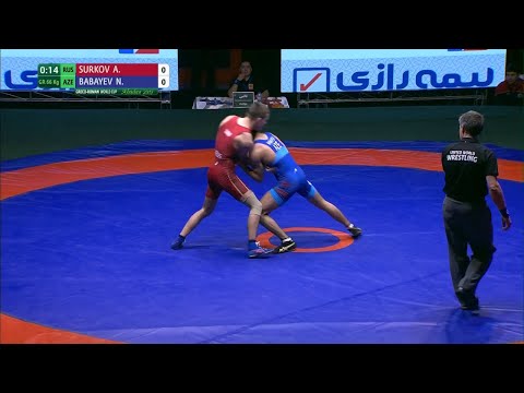 GOLD GR - 66 kg: A. SURKOV (RUS) df. N. BABAYEV (AZE) by TF, 8-0