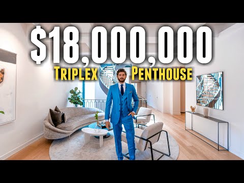 INSIDE a $18 Million NYC TRIPLEX PENTHOUSE Apartment