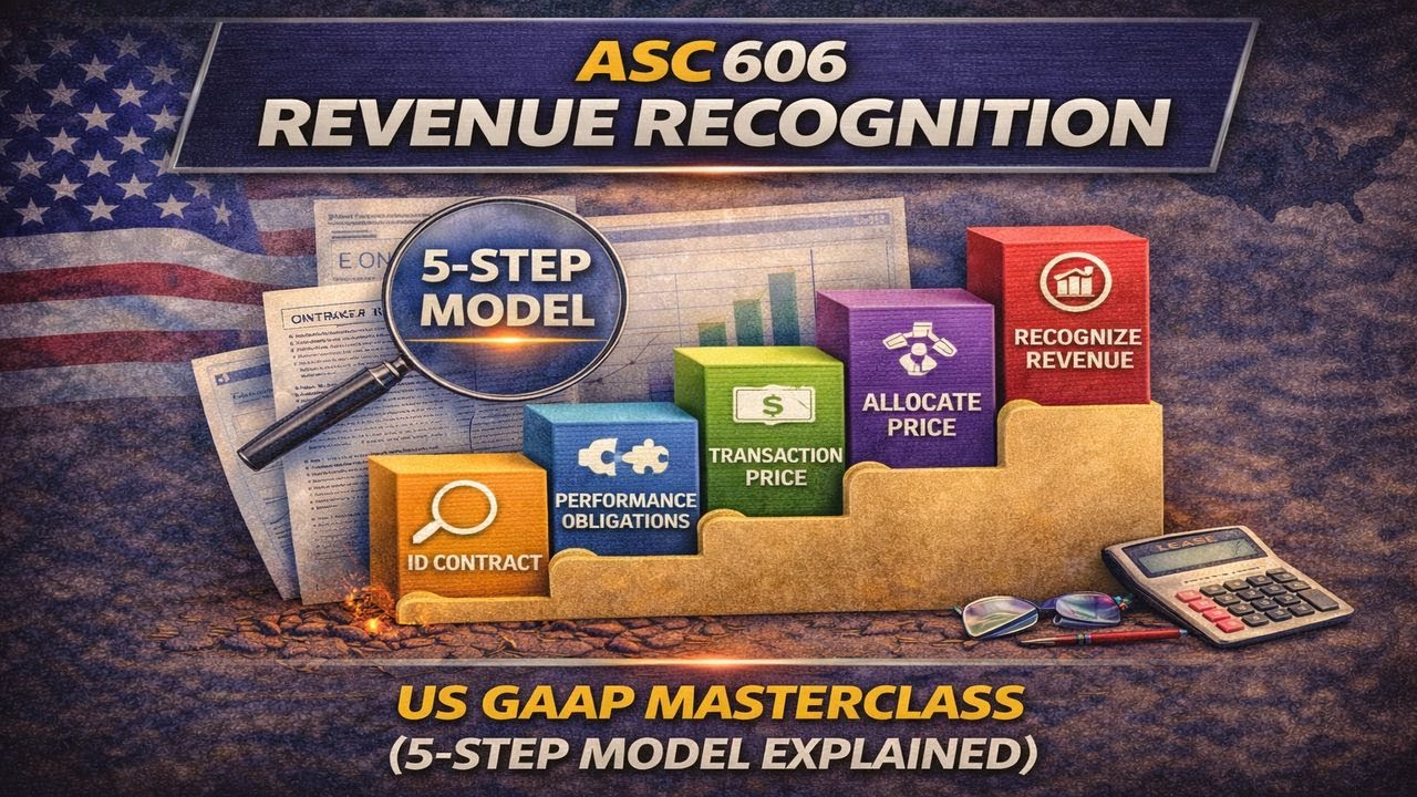 ASC 606 Revenue Recognition — Complete US GAAP Masterclass (5-Step Model Explained)
