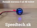 Palubný digitálny voltmeter - modrý 5-36V s ukazovateľom stavu batérie - Video Youtube