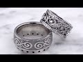 video - Contemporary Infinity Wedding Band with Diamonds