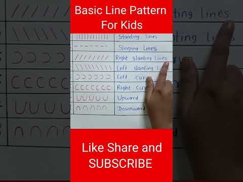 Basic Line Pattern For Nursery Kids | Standing Line | Sleeping Line | Slanting Line | Curve Line