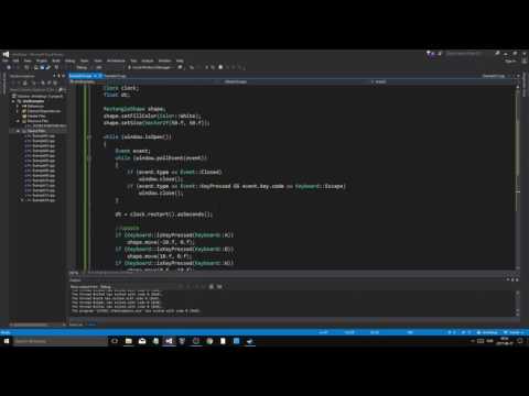 SFML C Tutorial 12 PART 1 4 | 2D Space shooter game using Sprites Textures and UI with Text