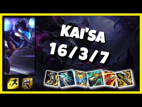 Kai'Sa Bot Lane 11.1 Challenger Gameplay Replay S11 (16/3/7) - BR