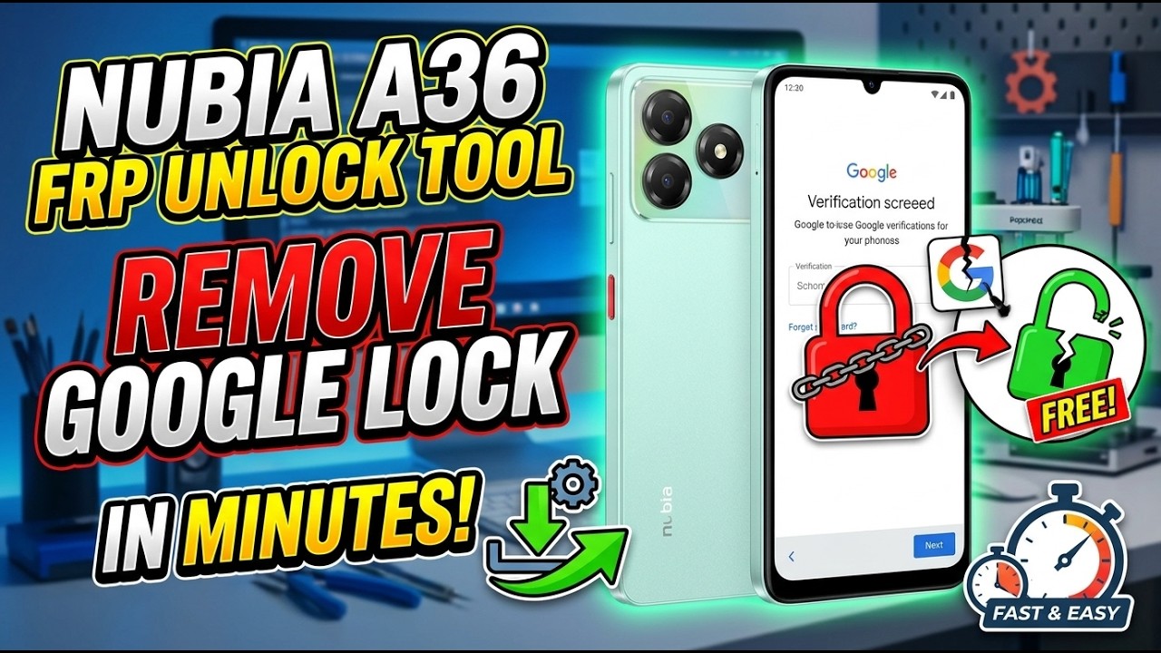 Nubia A36 FRP Unlock Tool - Remove Google Lock in Minutes - Easy Simple Solution