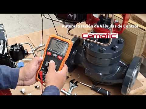 Calibración de posicionador 4-20 mA en válvula de control