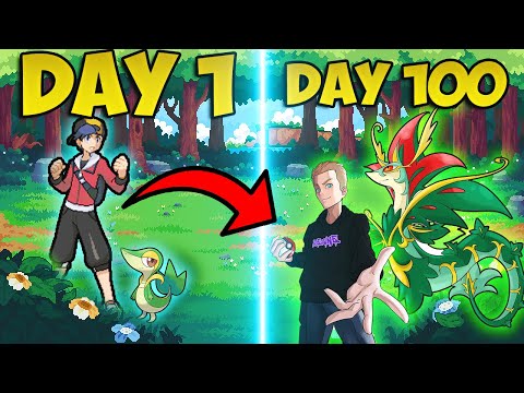 I Survived 100 DAYS as The GRASS Type GYM Leader 🍃