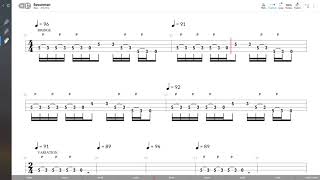 Soundgarden - Spoonman (BASS TAB PLAY ALONG)