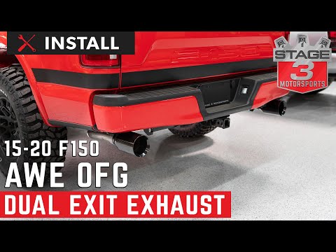 2015-2020 F150 AWE Tuning 0FG Dual Rear Side Exit Cat Back Exhaust Kit Install
