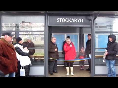 Invigning av nya perrongen i Stockaryd 4 Januari 2012