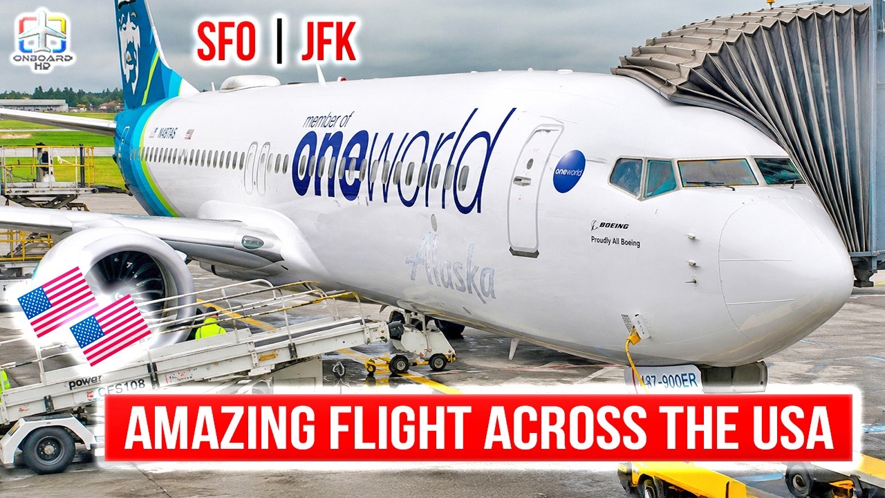 TRIP REPORT | Sunrise, Turbulence and Fast Flight to JFK | Alaska 737-900ER | SFO to JFK
