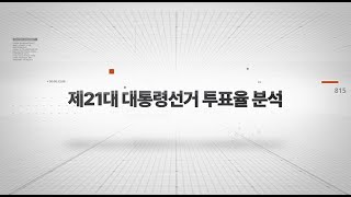 제21대 대통령선거 투표율 분석 영상 캡쳐화면
