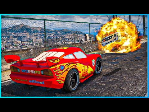 *CRAZY* Cars Lightning McQueen Crashes Ep.25 – GTA 5